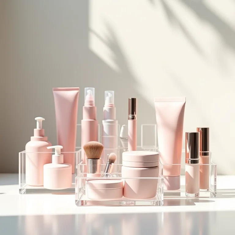 Kits e conjuntos de organizadores de maquiagem em acrílico