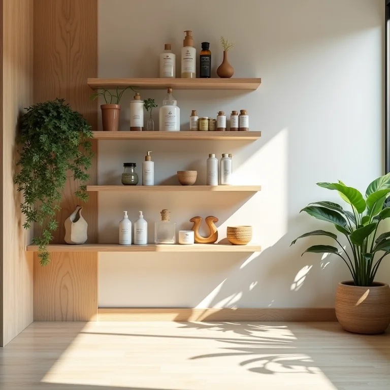 Layout moderno e atraente de uma loja de produtos naturais.