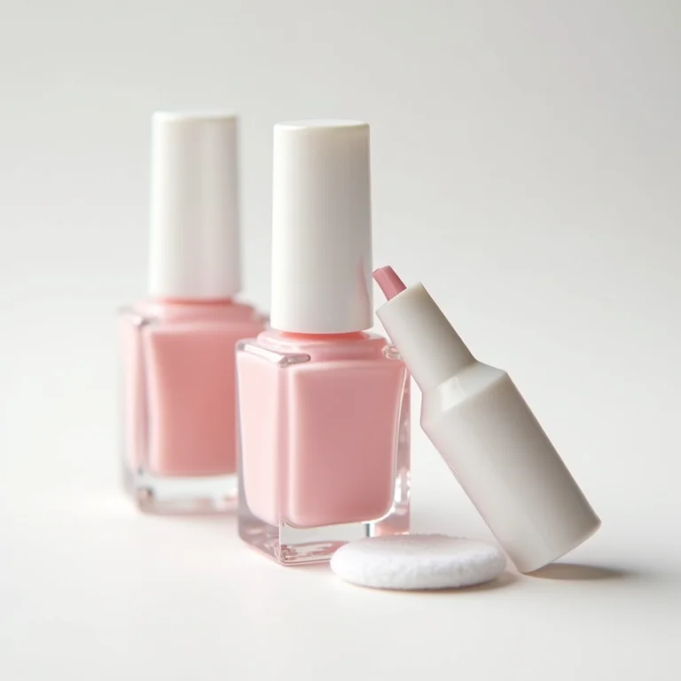 Limpando frascos de esmalte com algodão e removedor