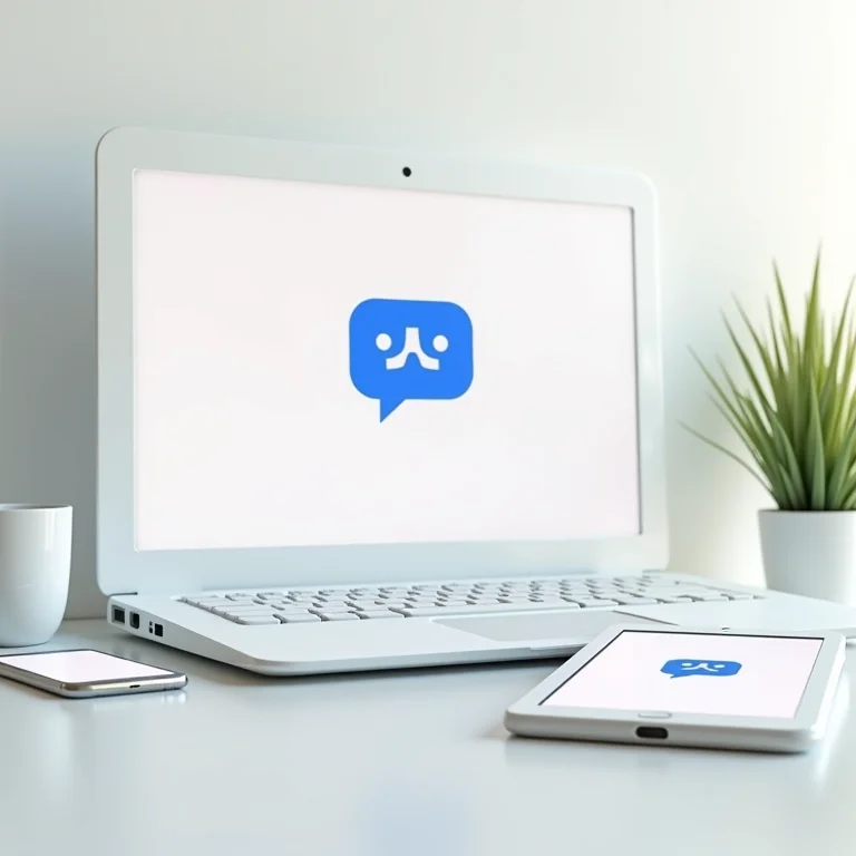 Logo do Google Chat em diferentes dispositivos