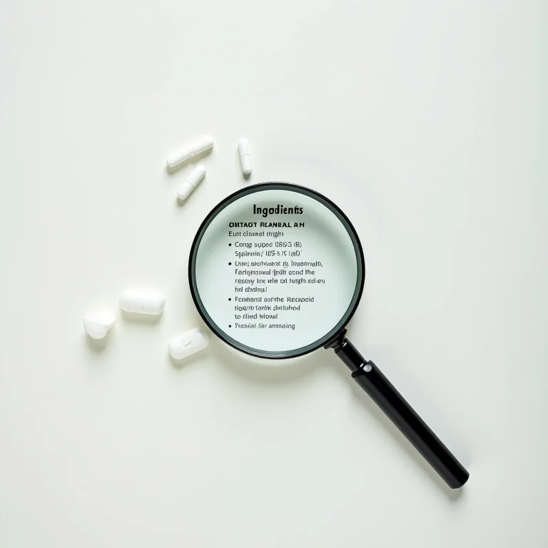 Lupa sobre a bula de um vermífugo