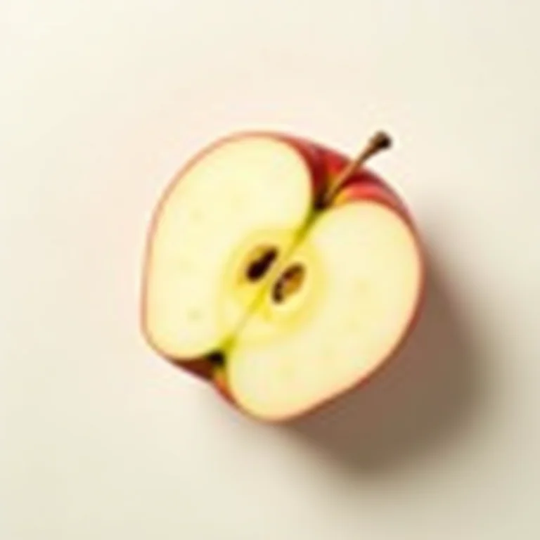 Maçã fatiada mostrando as sementes