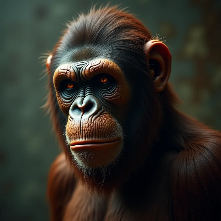 Máscara de macaco danificada do filme 'A Conquista do Planeta dos Macacos' (1972)