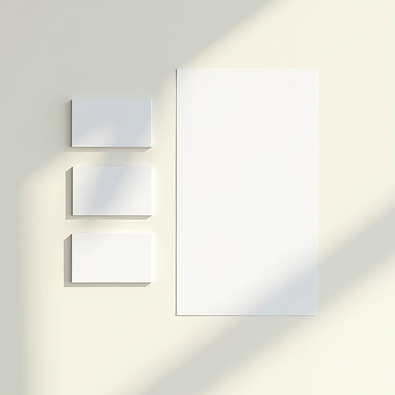 Material de papelaria e mockups de website exibindo branding consistente