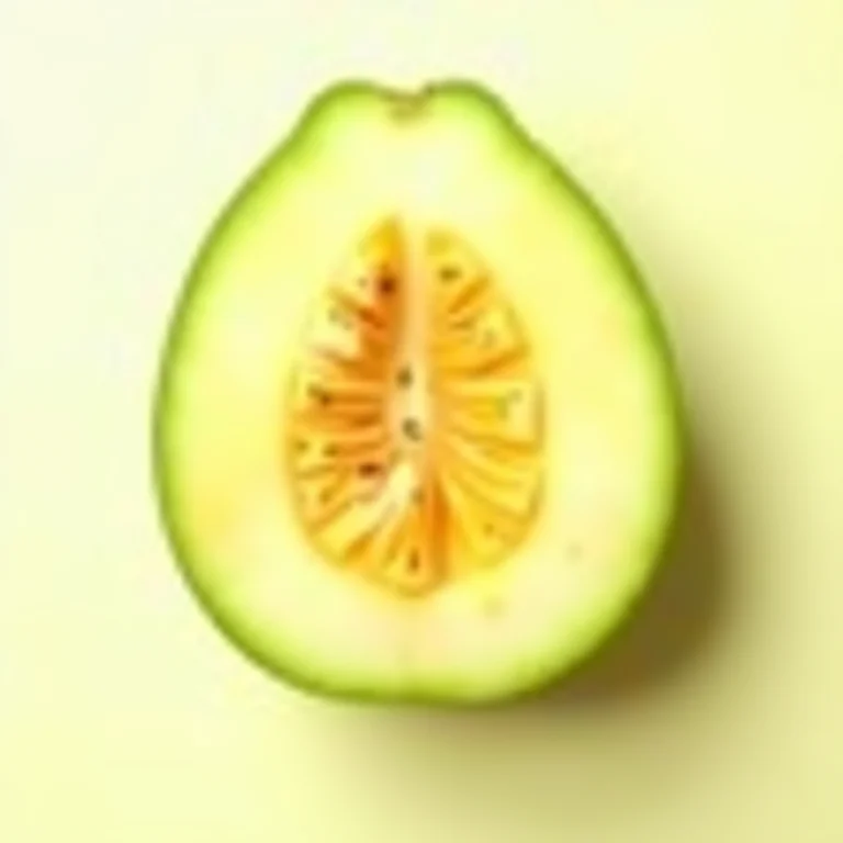 Melão fatiado em close