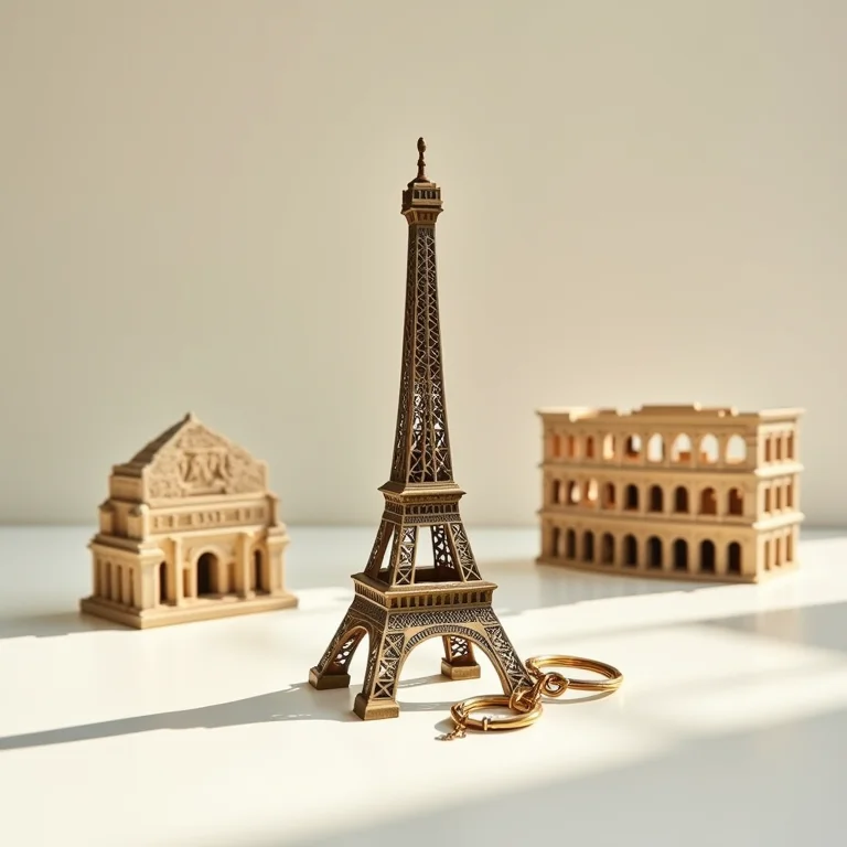 Miniaturas de pontos turísticos famosos como sugestão de nomes.