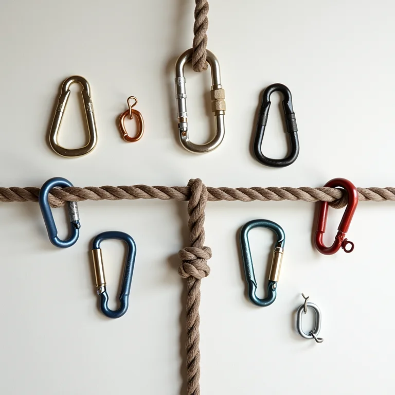 Mosquetões e manilhas para slackline.
