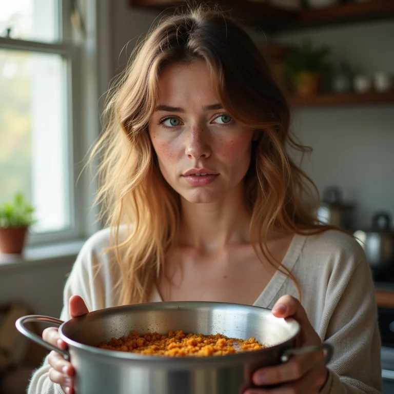Mulher branca atenta aos detalhes do preparo do Caruru, evitando erros comuns.