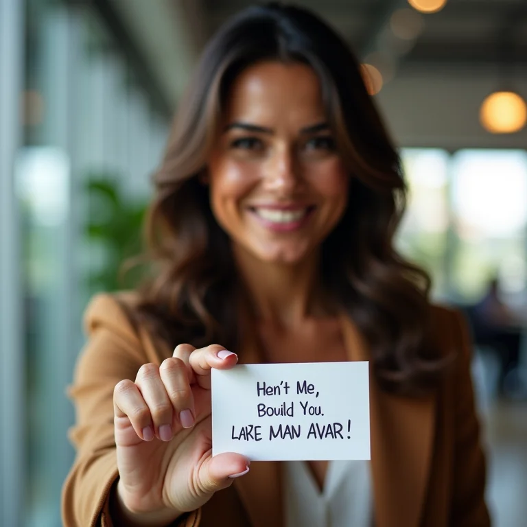 Mulher latina bem-sucedida com um toque de humor.