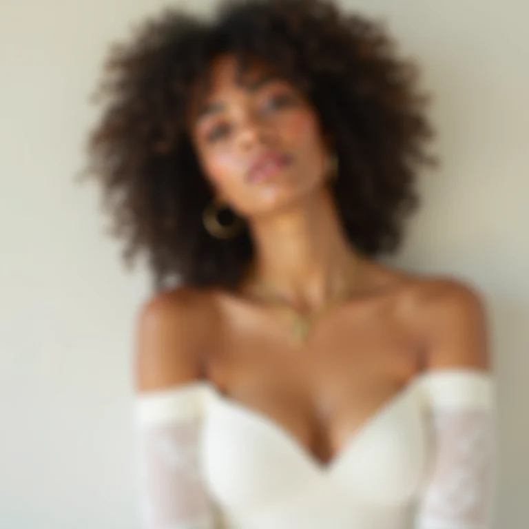 Mulher latina com look minimalista elegante na praia.