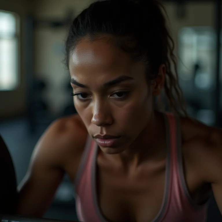 Mulher latina concentrada praticando o arranco