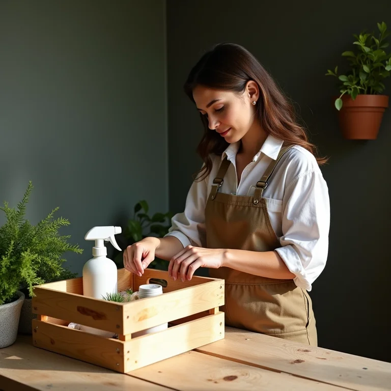Mulher negra reaproveitando caixote de madeira