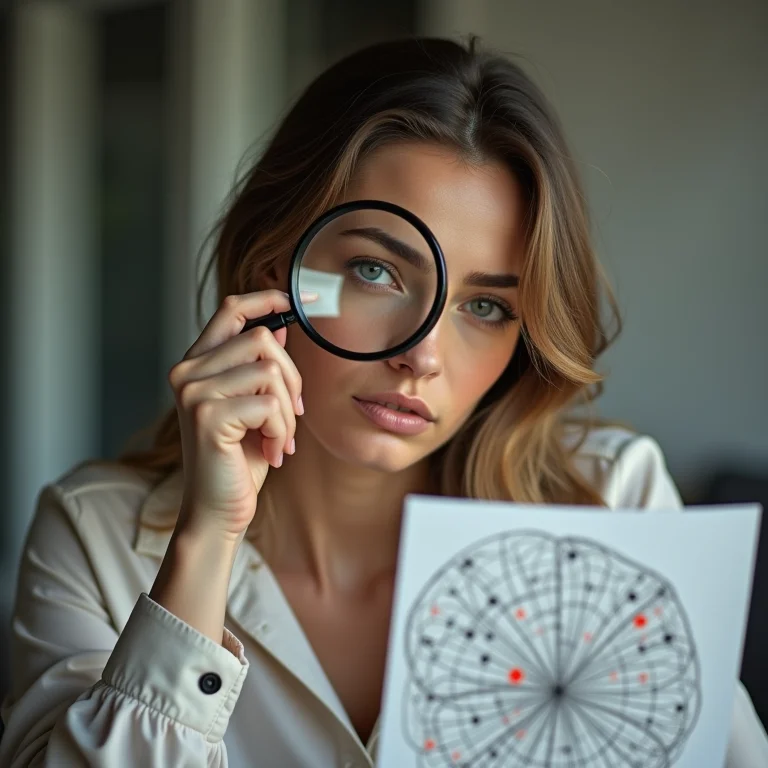 Mulher plus-size estudando um mapa mental sobre comportamento humano