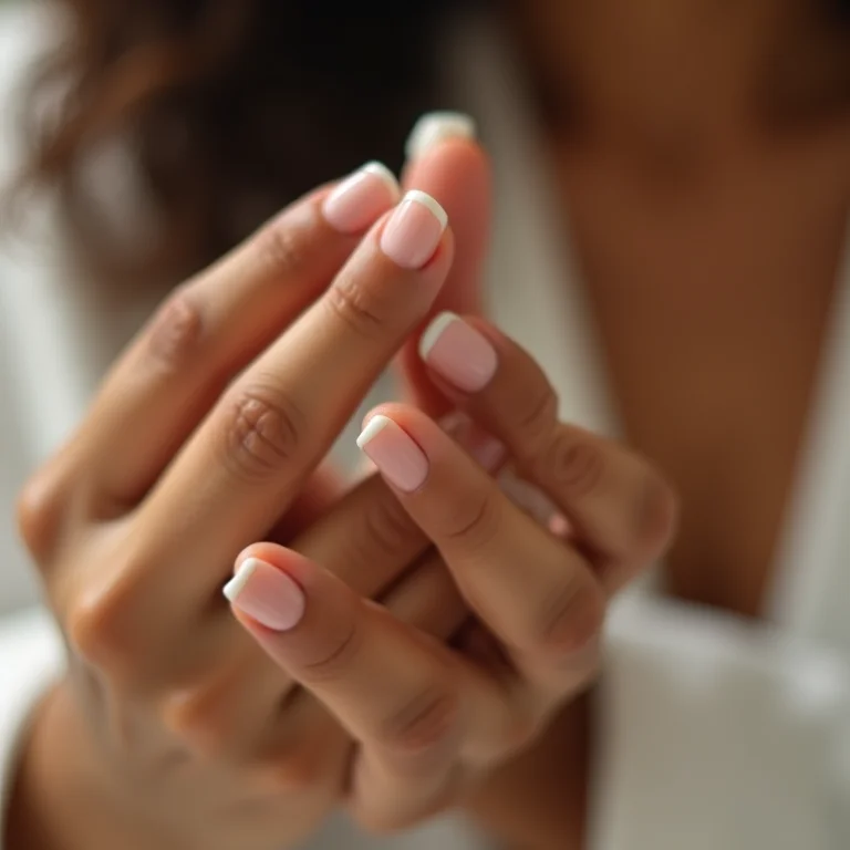 Mulher plus size massageando creme hidratante nas cutículas.