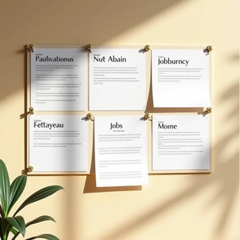 Mural de empregos com anúncios diversos