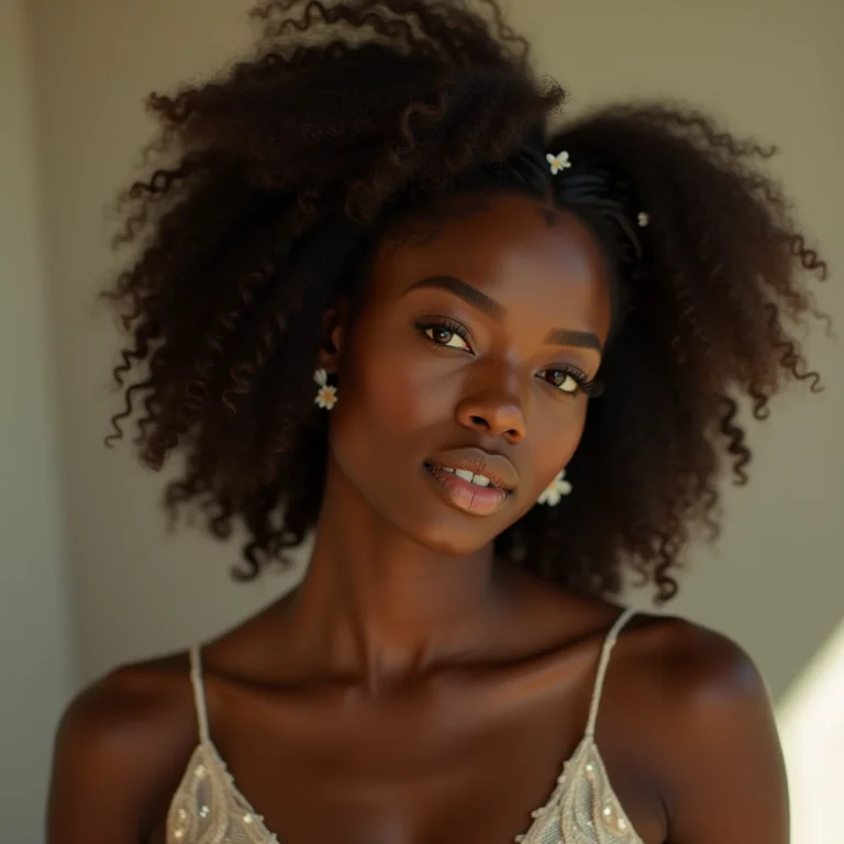 Penteado semi-preso com torcidos para festa