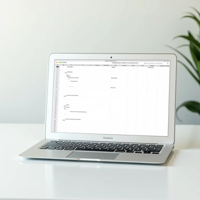 Planilha de controle de remédios em um laptop.
