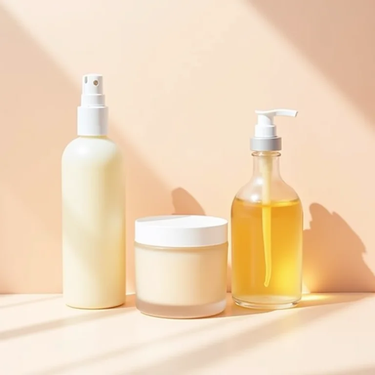 Produtos de hidratação capilar dispostos em um flat lay