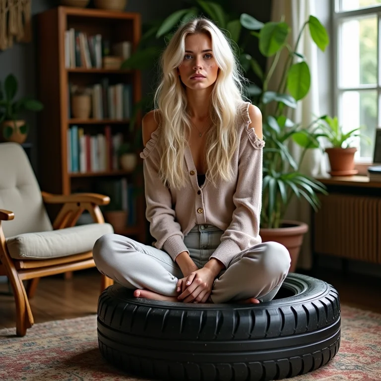 Puffs de pneu reciclado inspiradores