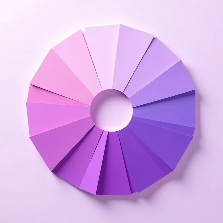 Roda de cores com foco nos tons de roxo