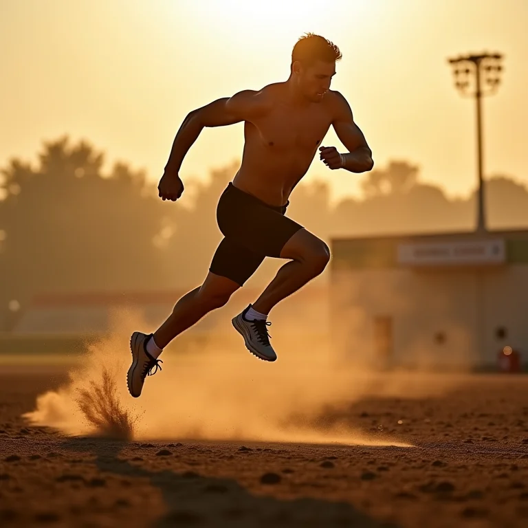 Silhueta de atleta saltando em distância