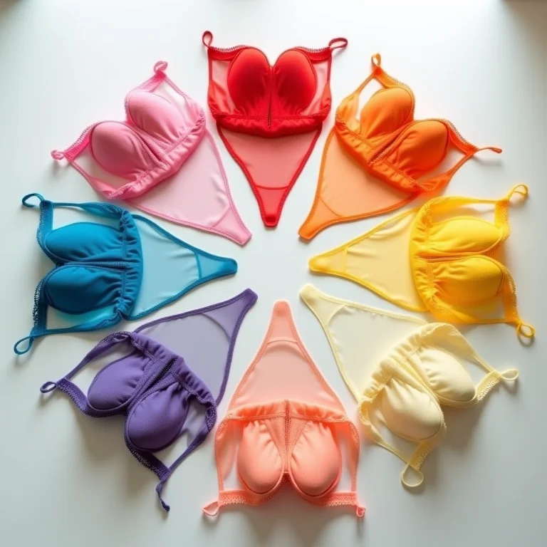 Tabela de cores para combinar lingerie e blusa transparente