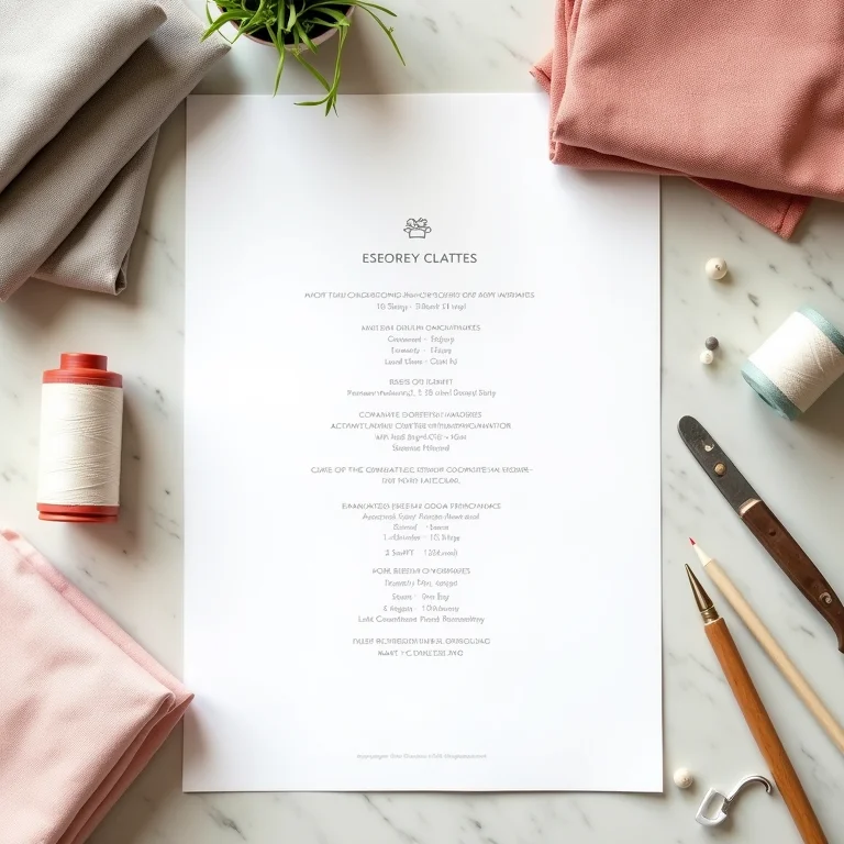 Tabela de materiais essenciais para patchwork.