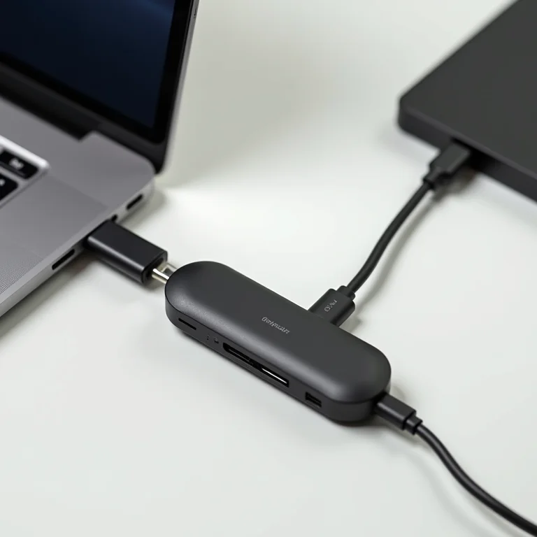 Transferência de dados rápida via hub USB-C