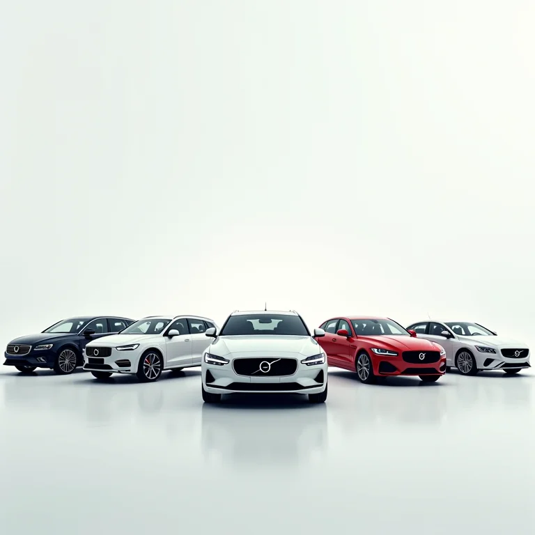 Variedade de modelos de carros disponíveis para leasing