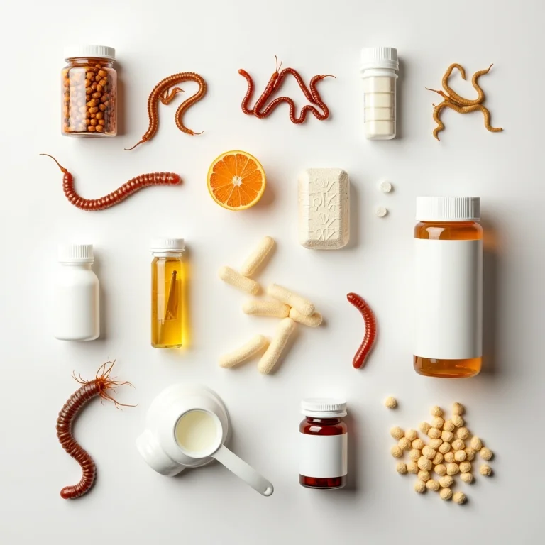 Variedade de vermífugos em embalagens diversas