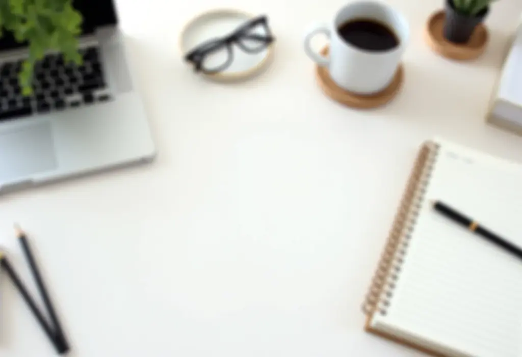 Visão geral de um planejamento semanal organizado em uma mesa de trabalho.