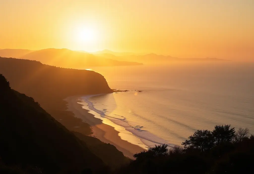 Itapema: Roteiro secreto de Meia Praia ao Mirante paradisíaco Vista panorâmica de Meia Praia em Itapema ao pôr do sol