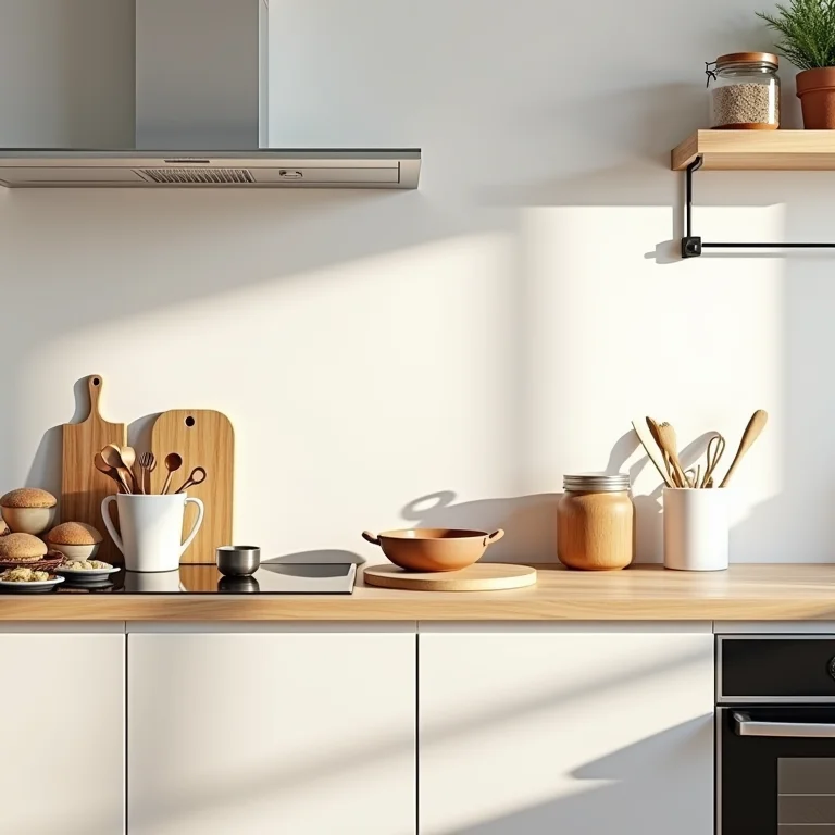 Zonas de organização em uma cozinha.