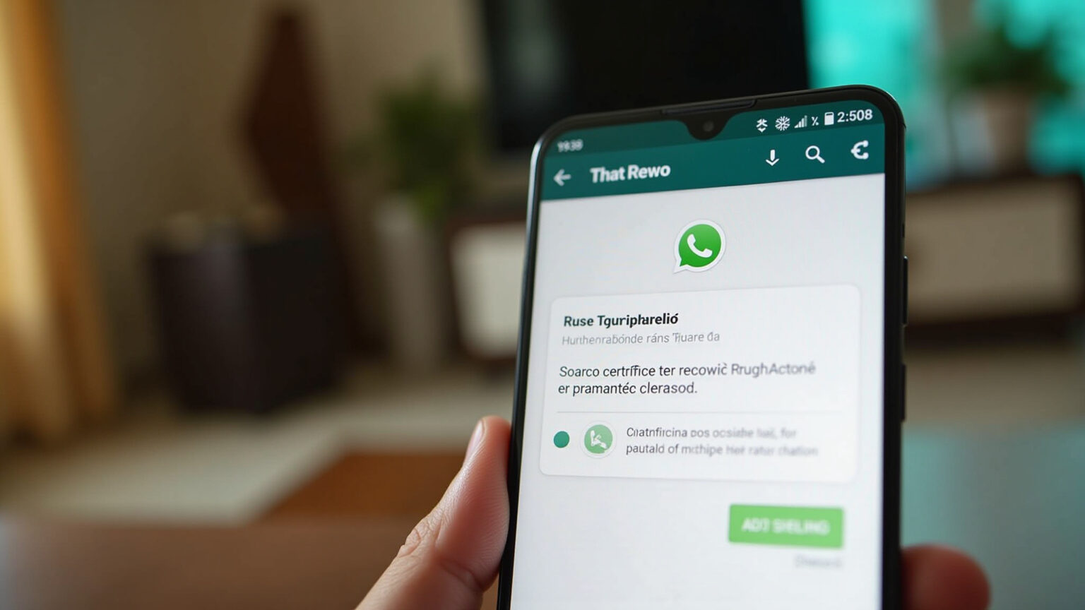WhatsApp Seguro: Ative a Validação em 2 Etapas Já! Tela do WhatsApp mostrando a verificação em duas etapas ativada.