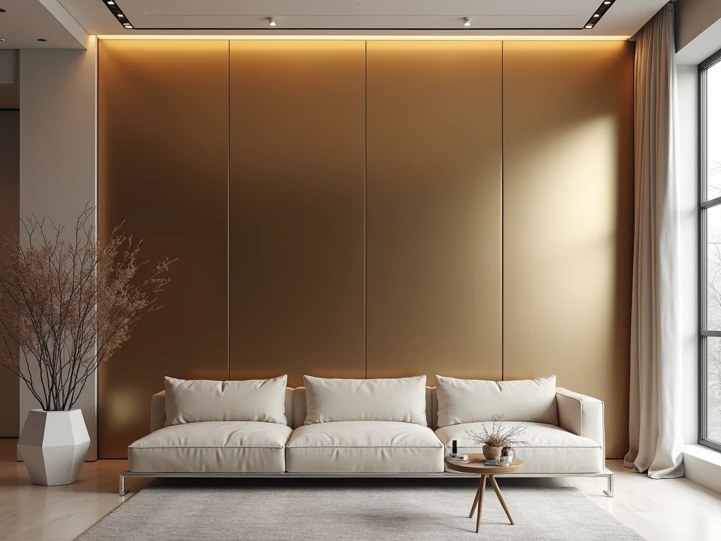 Decoração Sala: Parede Espelho Bronze – Elegância e Amplitude Decoração Sala: Parede Espelho Bronze - Elegância e Amplitude