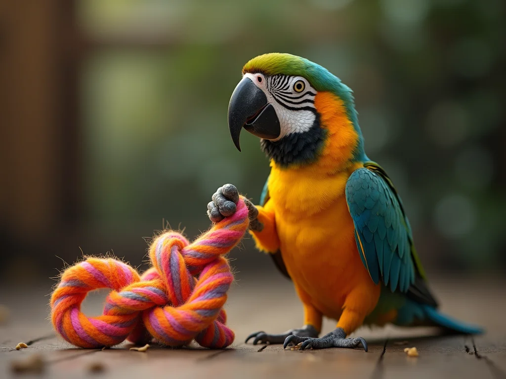 Papagaio Entediado? Faça Brinquedos de Corda Incríveis em Casa! Papagaio Entediado? Faça Brinquedos de Corda Incríveis em Casa!