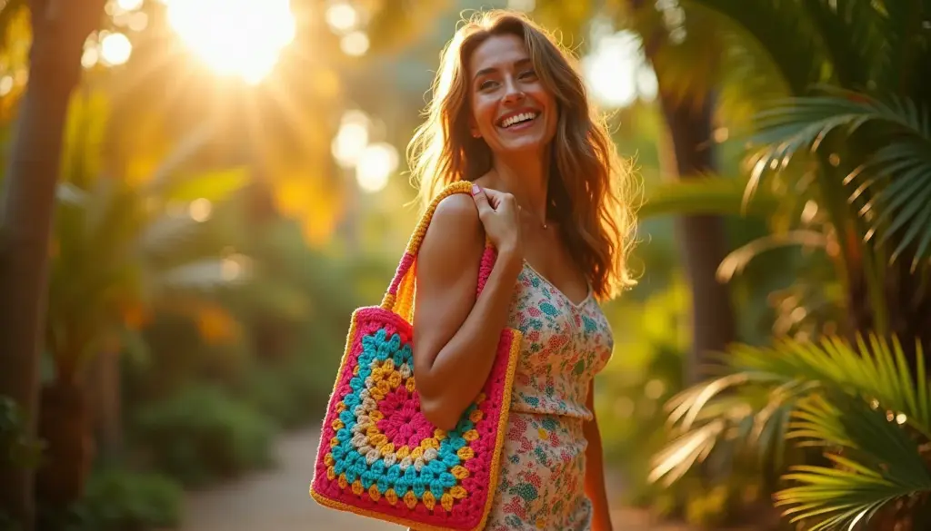 7 Ideias de Bolsa de Crochê com Quadrados Coloridos para Fazer 7 Ideias de Bolsa de Crochê com Quadrados Coloridos para Fazer