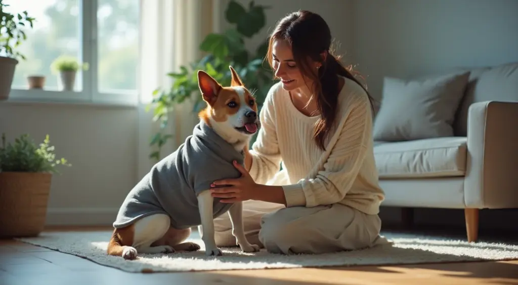 Camisa de força para cachorro com medo de trovão: acalme o pânico em 5 minutos
