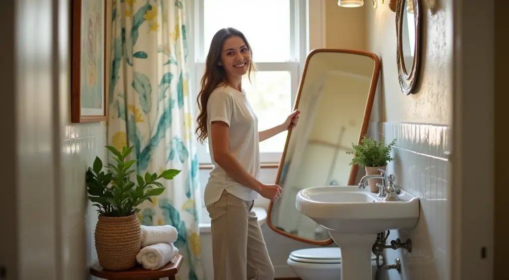 Como decorar banheiro antigo sem reforma (alugado) em 7 passos simples