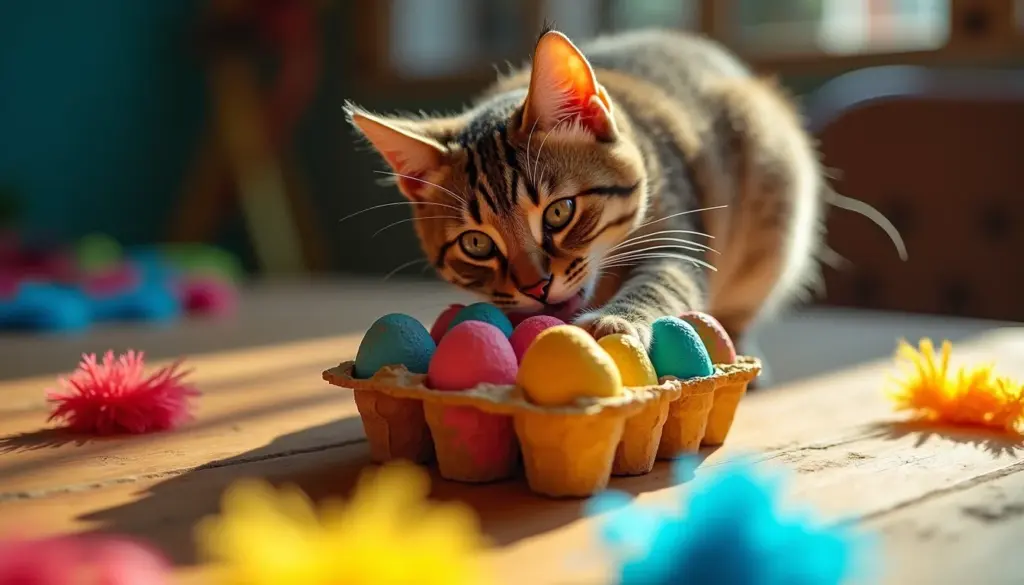 7 Brinquedos para Gatos com Caixa de Ovo: Fáceis e Grátis