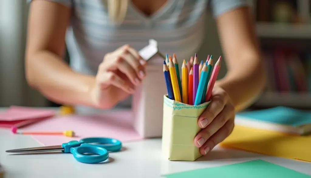 7 Passos: Como Fazer Organizador de Material Escolar com Caixa de Leite