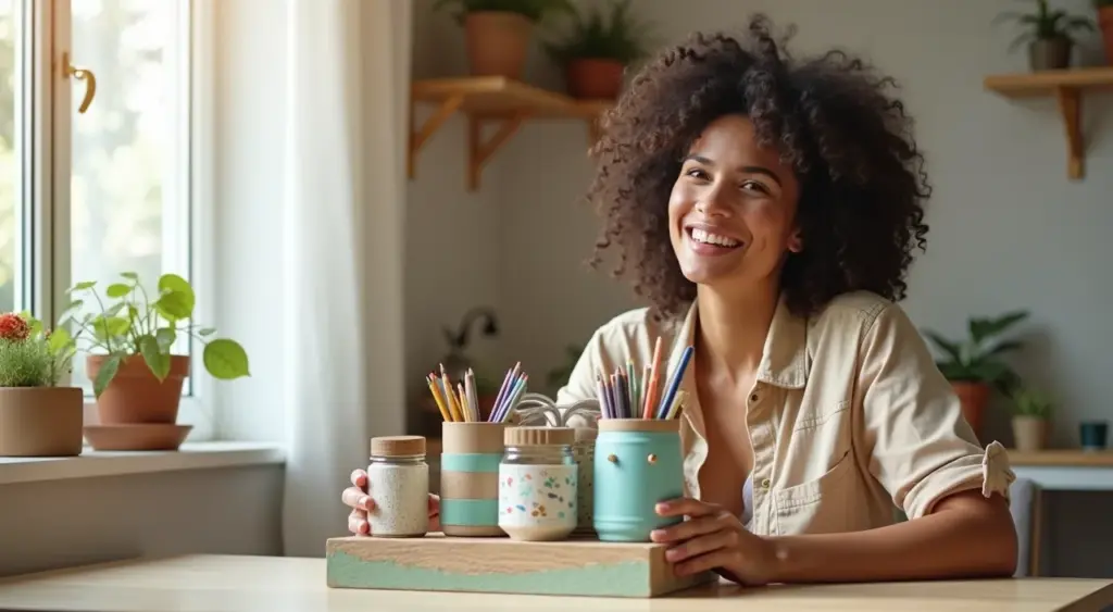 Como fazer um organizador de mesa com material reciclado e economizar R$ 150