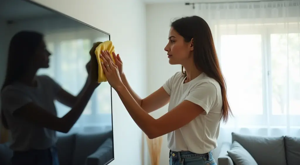 Como tirar mancha de gordura da tela TV LED sem estragar o revestimento Como tirar mancha de gordura da tela TV LED sem estragar o revestimento