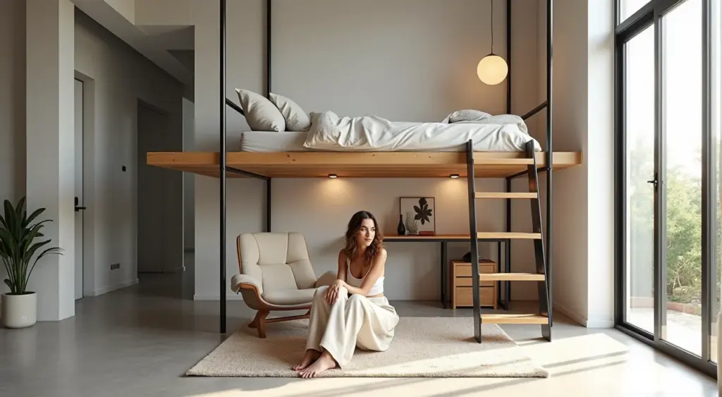 15 Ideias de Quarto de Solteiro com Cama Suspensa que Dobram Seu Espaço
