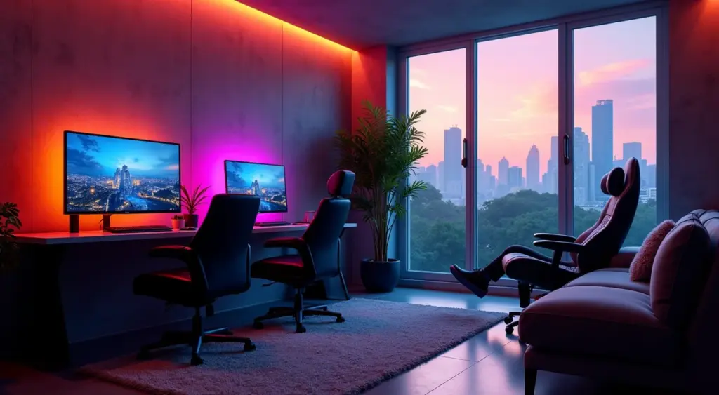 Ideias de quarto gamer com LED que criam imersão de verdade