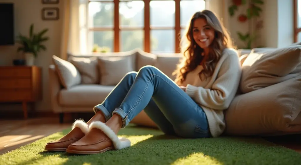 3 Truques + 5 Dicas: Pantufa Fiero Couro Lã Natural Gramado para Inverno Quente 3 Truques + 5 Dicas: Pantufa Fiero Couro Lã Natural Gramado para Inverno Quente