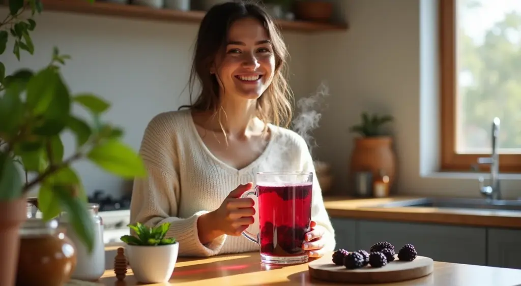 Receita de chá de amora que alivia TPM em 10 minutos