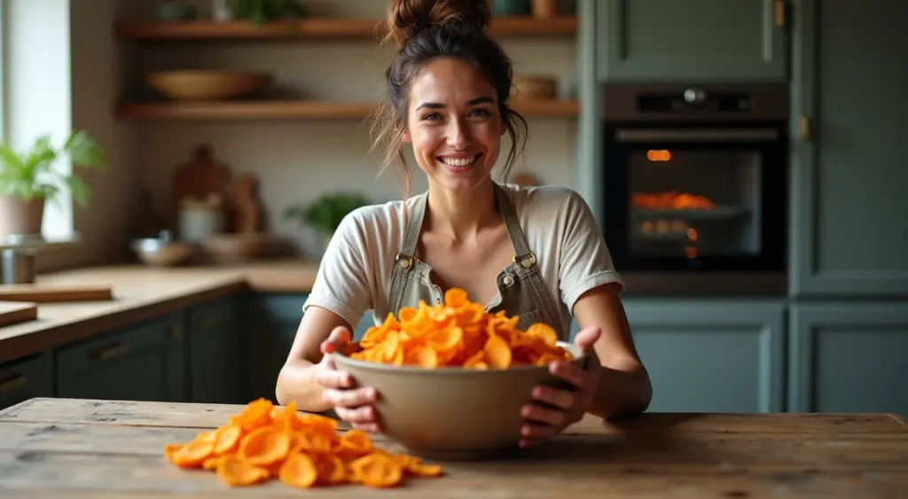 Chips de batata doce crocantes no forno: o truque que ninguém te contou