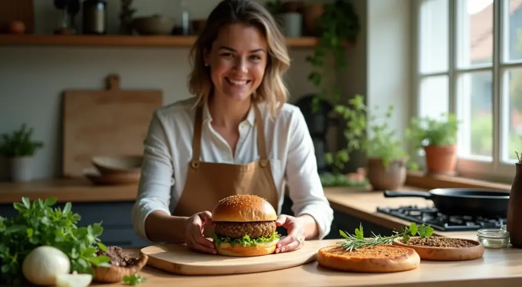 Receita de hambúrguer de lentilha caseiro que não vira pasta na frigideira