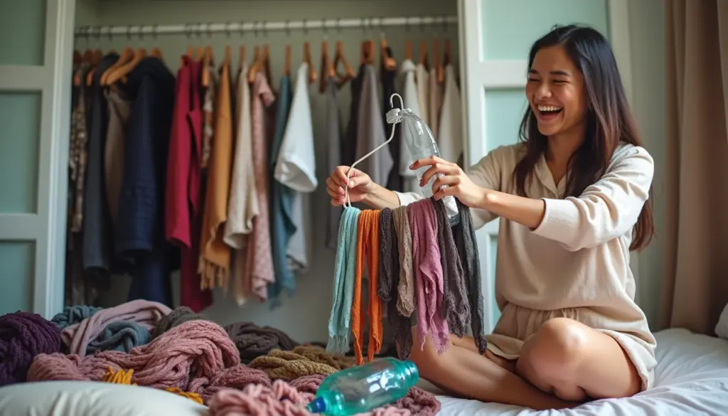 Como fazer um organizador de cabides sem gastar nada e em 30 minutos